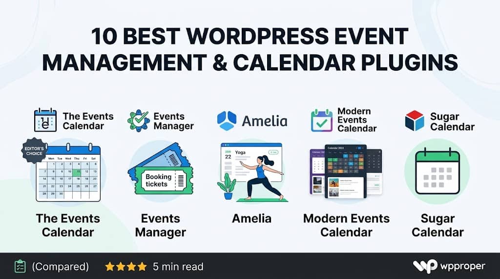 Best WordPress Event Management & Calendar Plugins