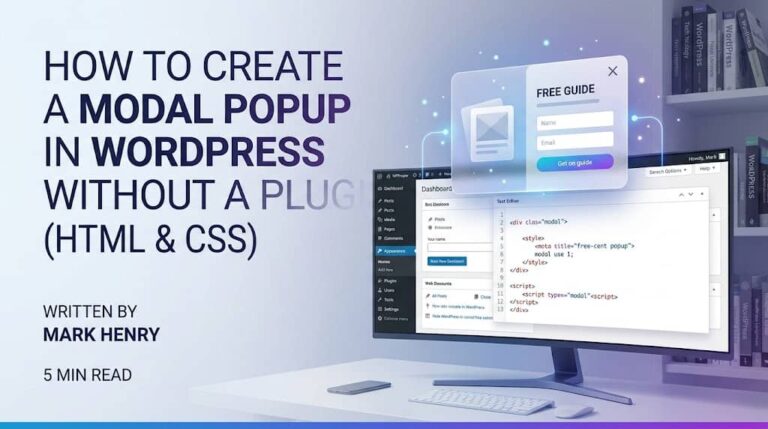 How to Create a Modal Popup in WordPress Without a Plugin (HTML & CSS)
